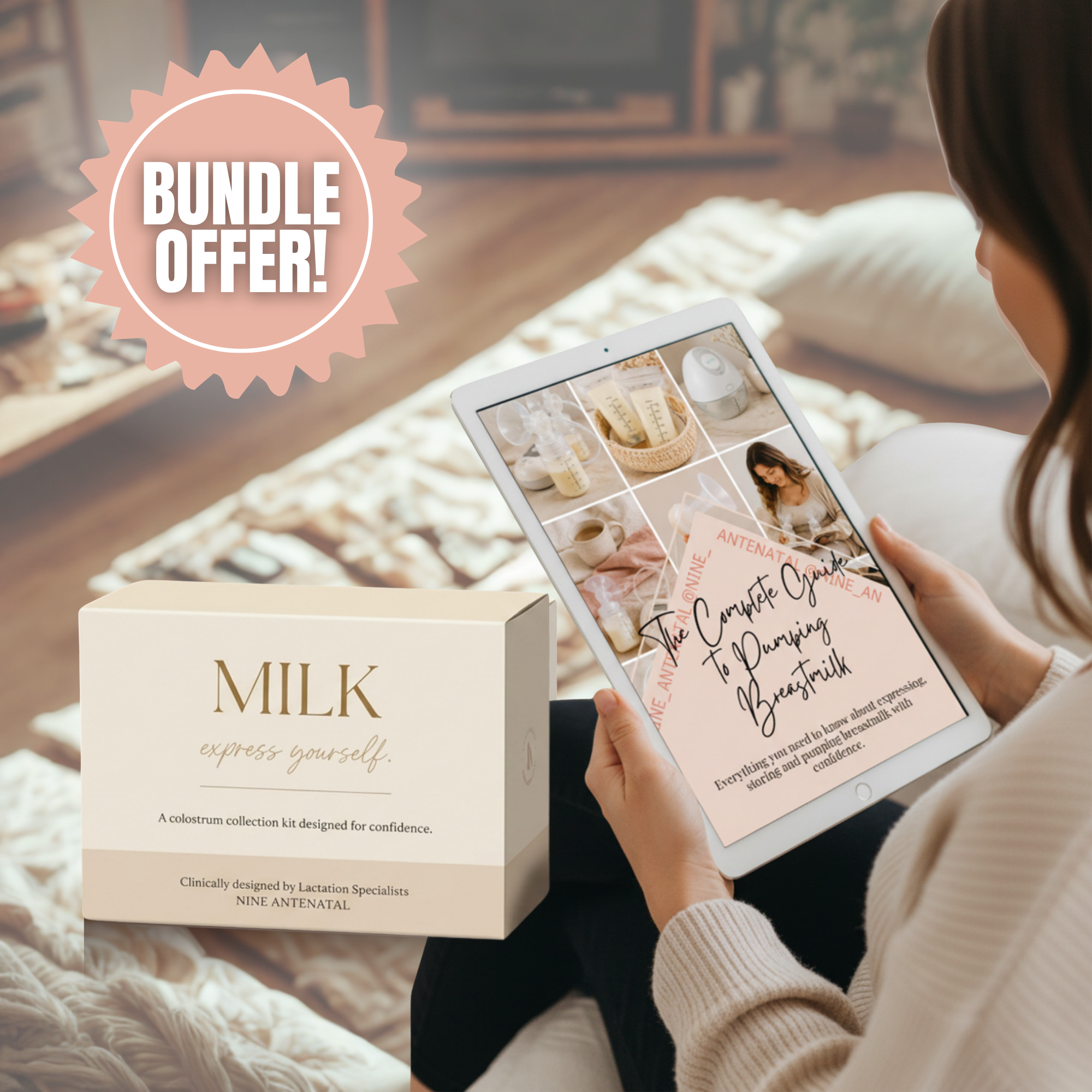 The MILK "Express Yourself" Kit + Complete Guide to Expressing & Pumping Breastmilk BUNDLE